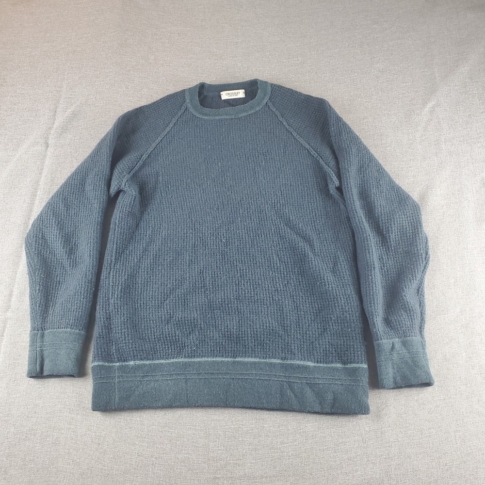 Crossley Sweater Womens Large Green Wool Long Sleeve Crewneck Italy